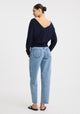 Micah V-Neck Knit Pullover_Navy