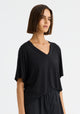 Millie V-Neck Tee_Black