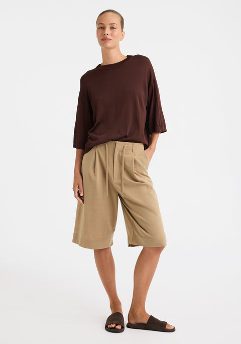Nele Knit T-Shirt_Espresso