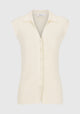 Raffa Knit Buttoned Top_Cream