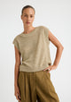 Renata Knit Sleeveless Top_Oat