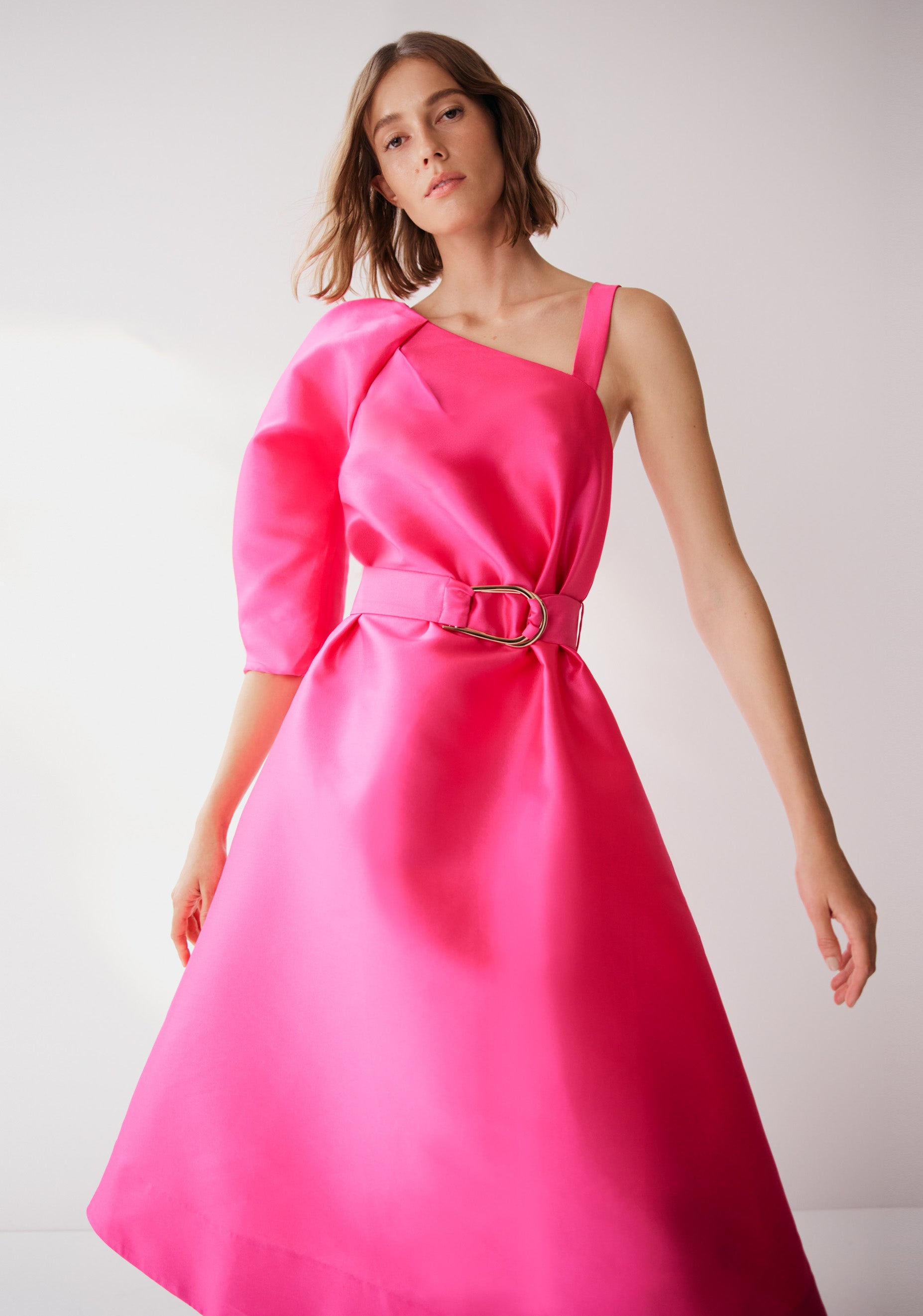 Pink midi clearance formal dress