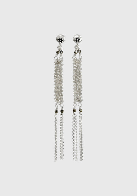 Multi Chain Earrings_Silver