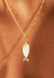 Poisson Long Necklace_Pearl