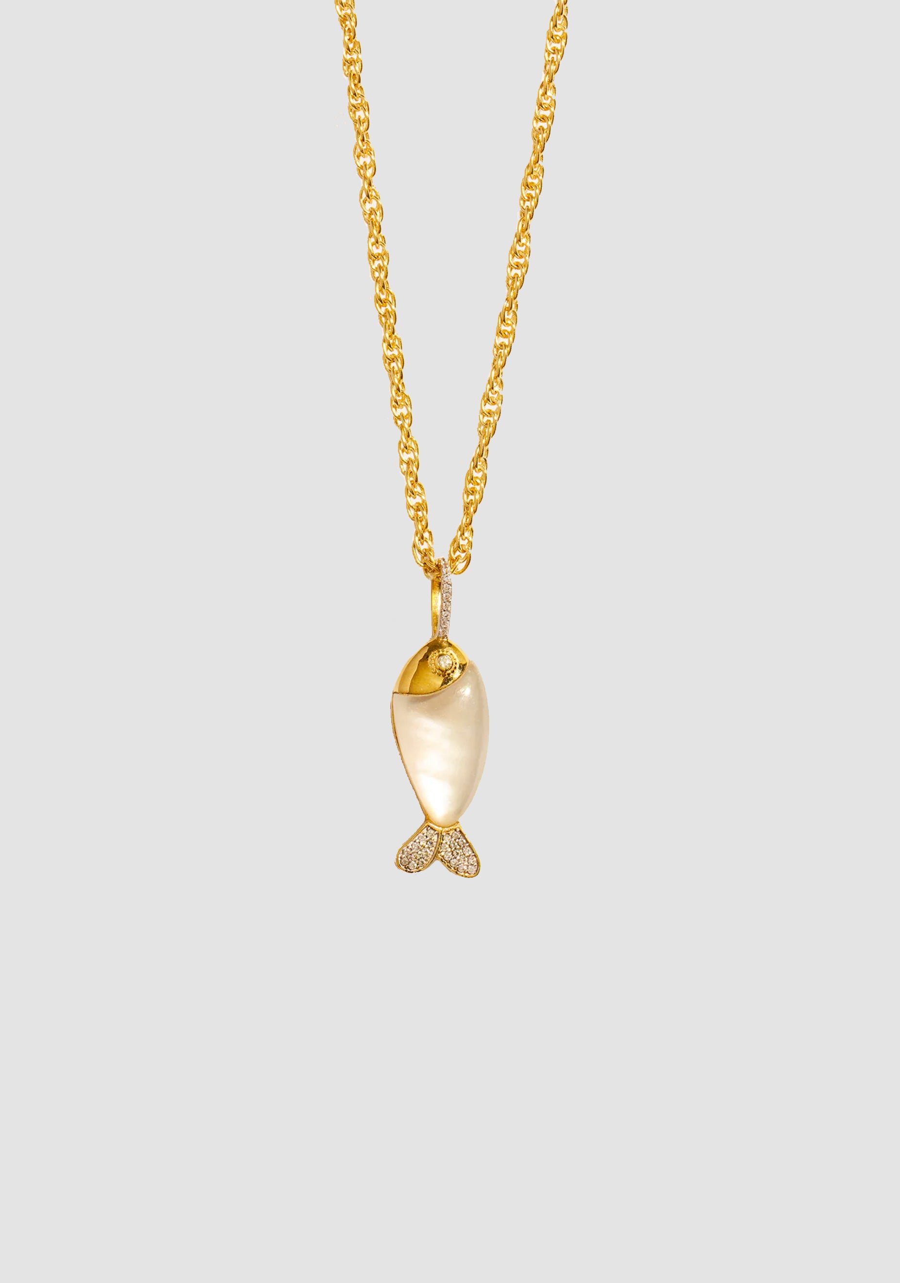 Poisson Long Necklace_Pearl