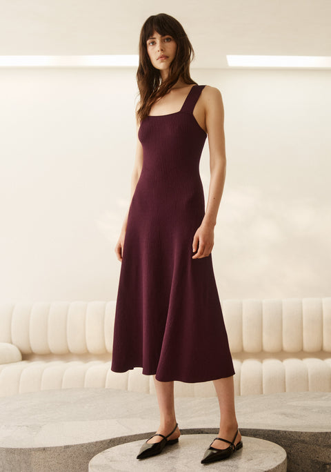 Sloane Knit Dress_Plum