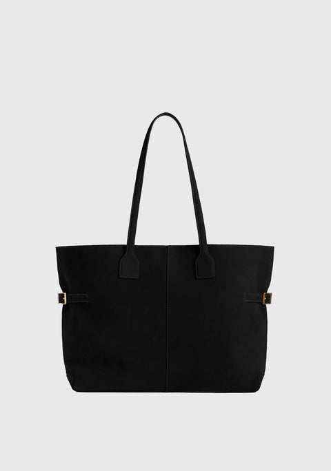 Lesley Suede Tote_Black