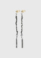 Silver Chain Earrings_Black