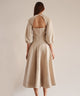 Sherri Linen Midi Dress_Stone