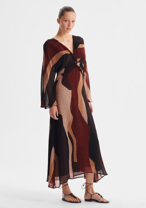 Orla V-Neck Dress_Print