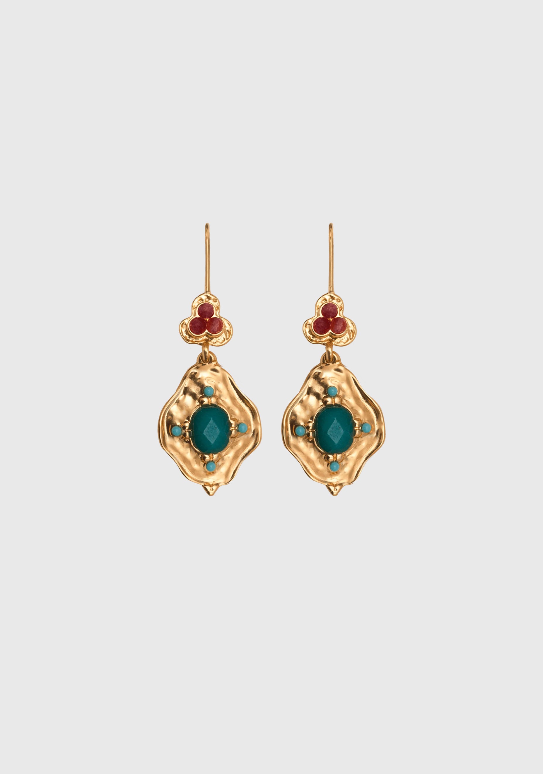 Pitiusa Earrings_Gold Green