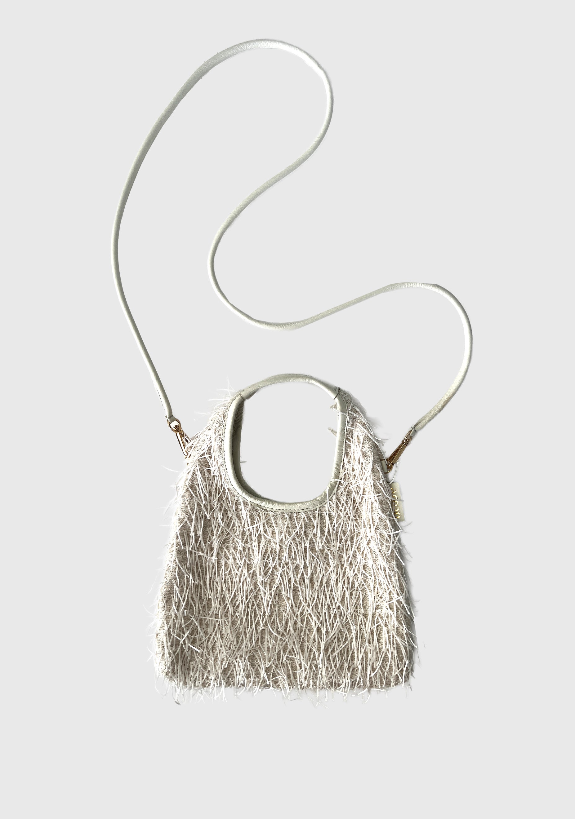 Charlie Fringe Bag_White