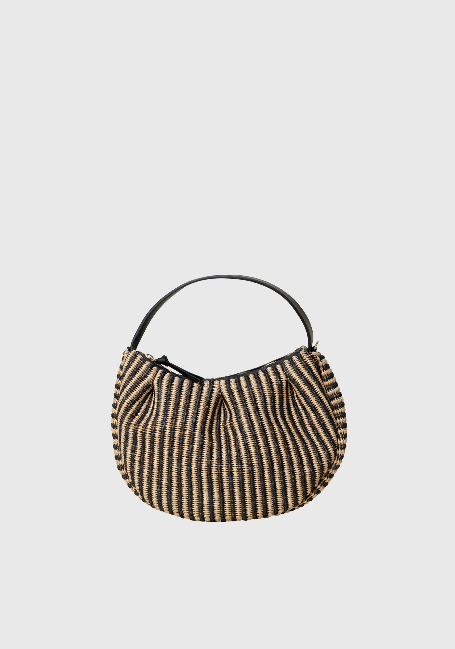 Shell Rafia Bag_Black Natural