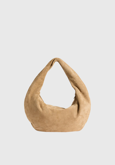 Alva Suede Shoulder Bag_Sand