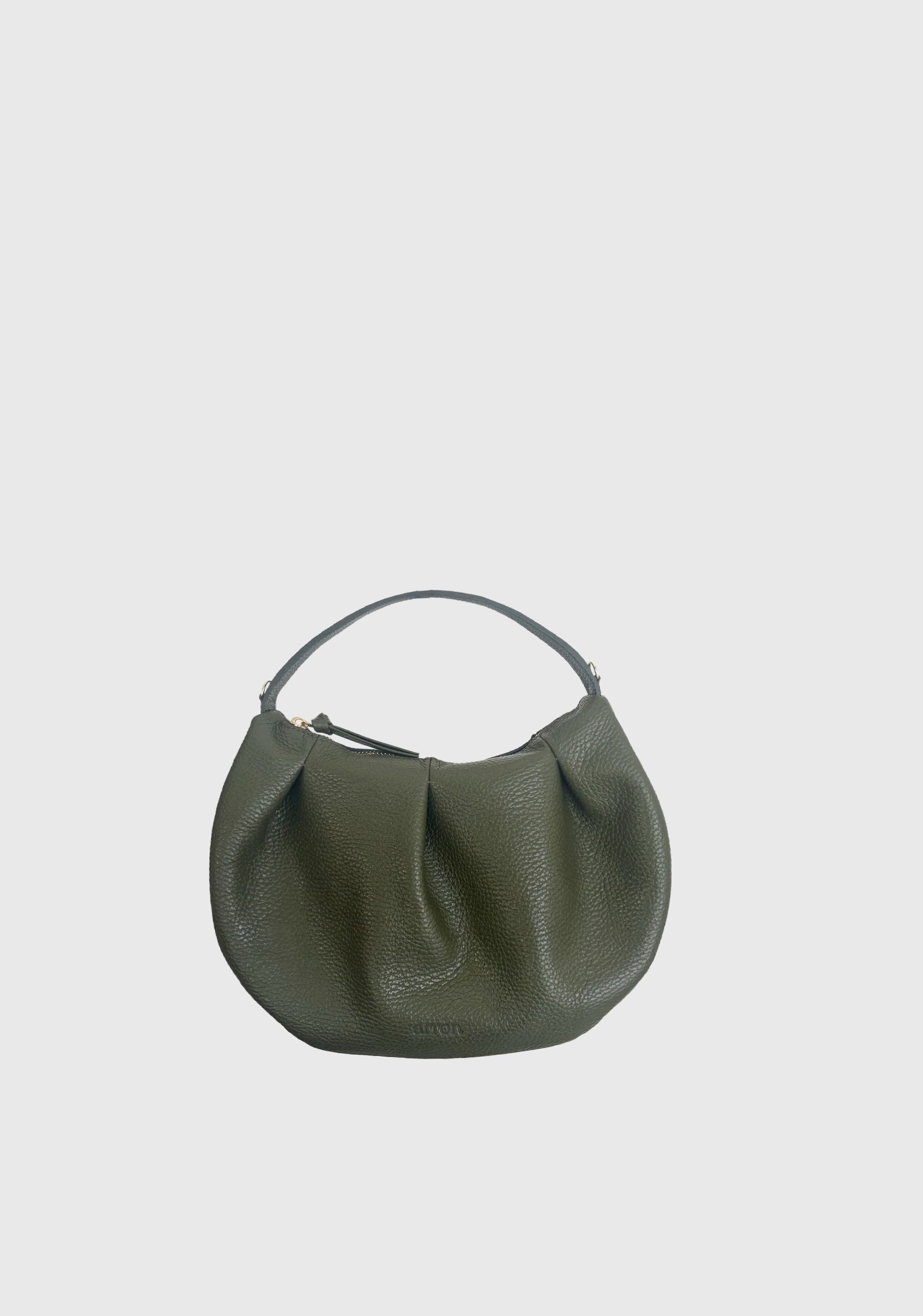 Shell Leather Bag_Olive