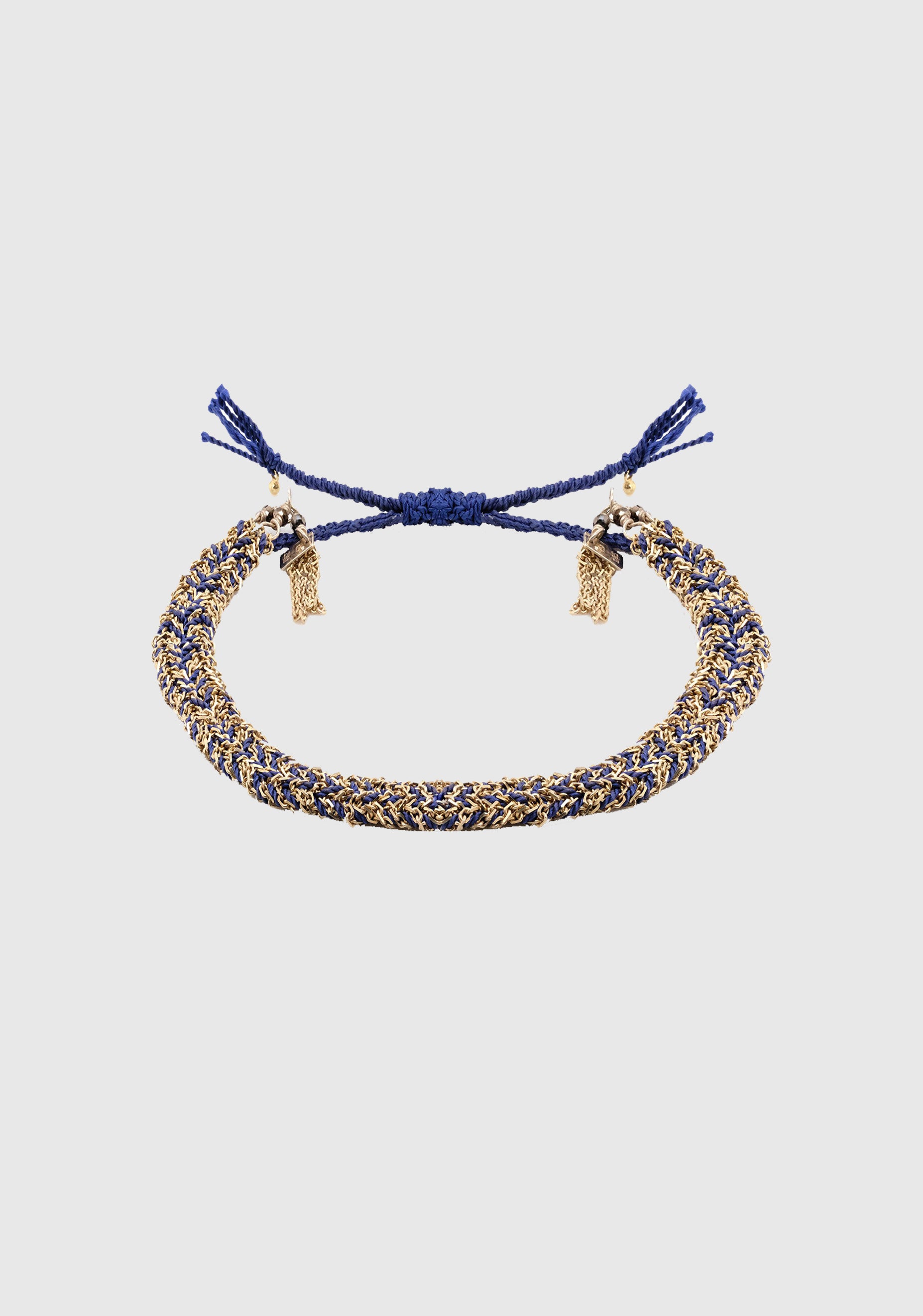 Braided Bracelet_Gold Navy