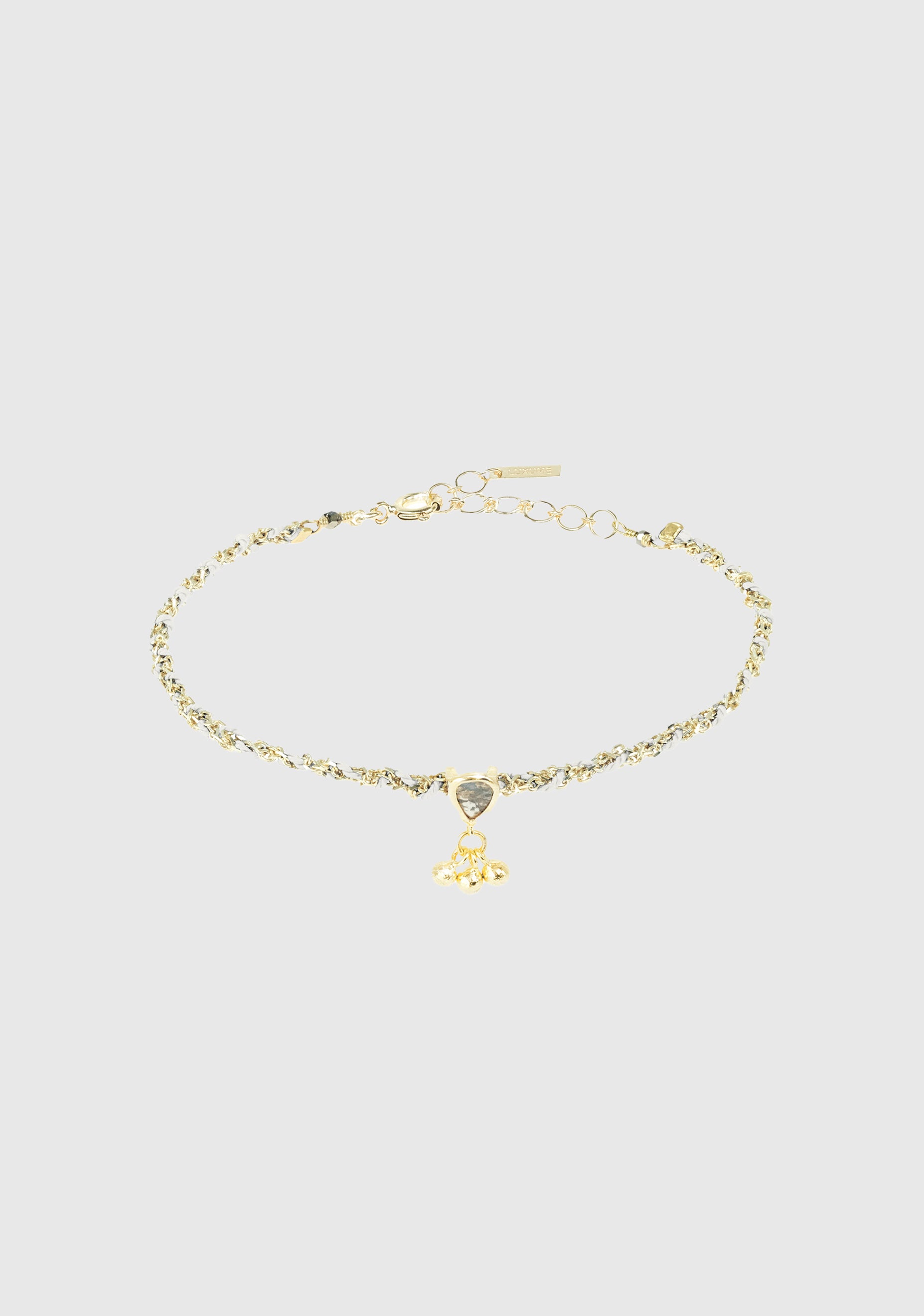 Twist Bracelet_Gold White