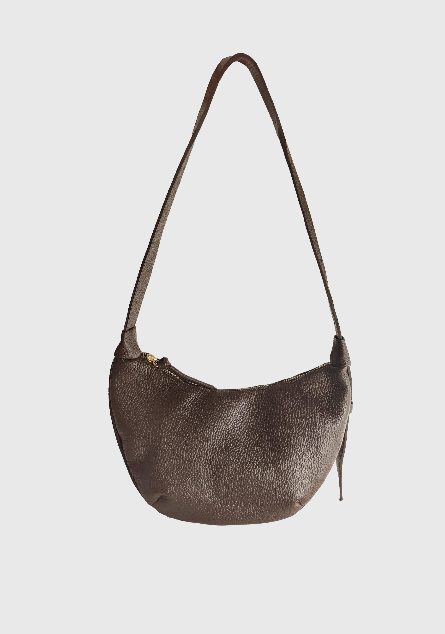 Crossbody Leather Bag_Dark Brown
