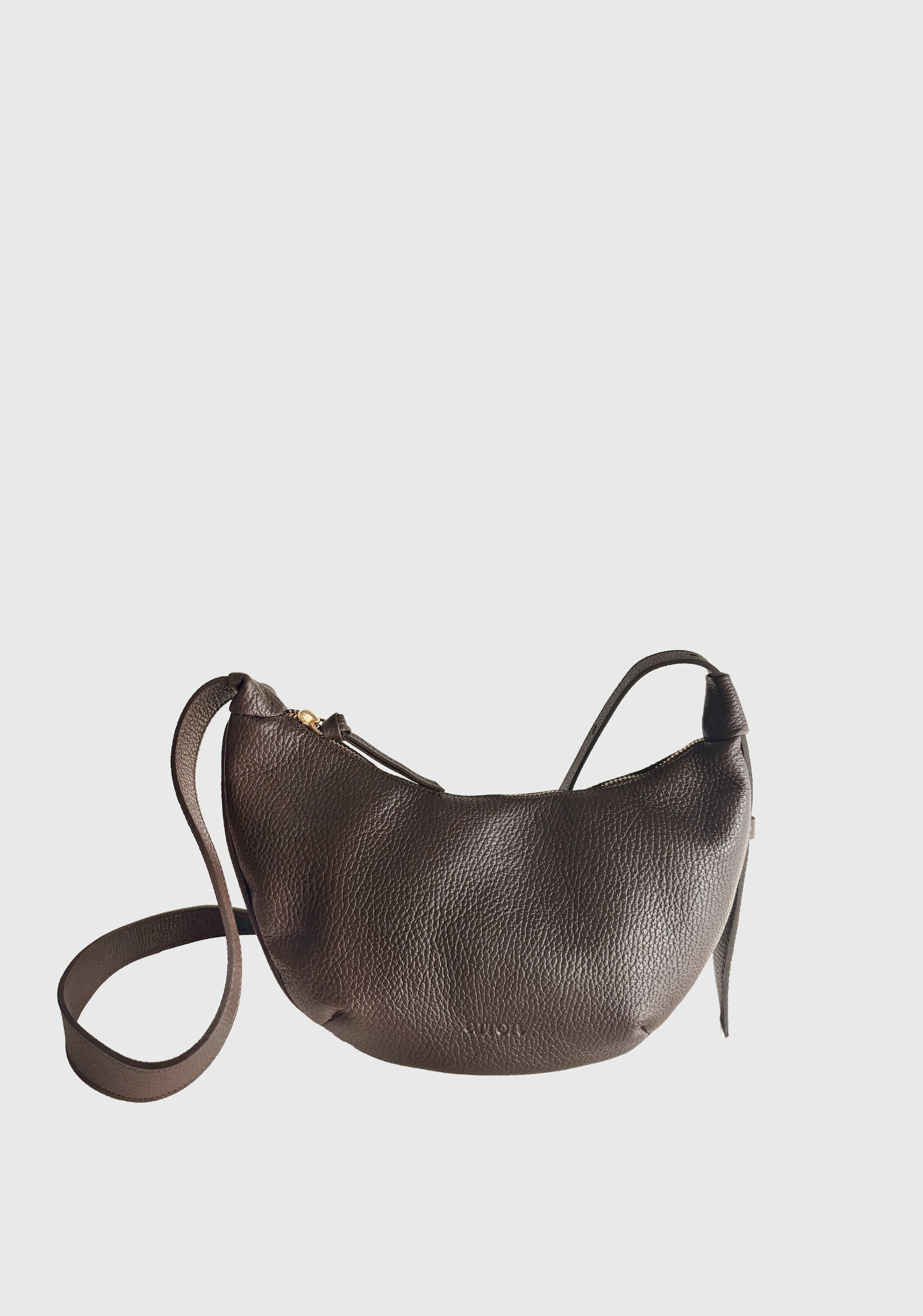 Crossbody Leather Bag_Dark Brown