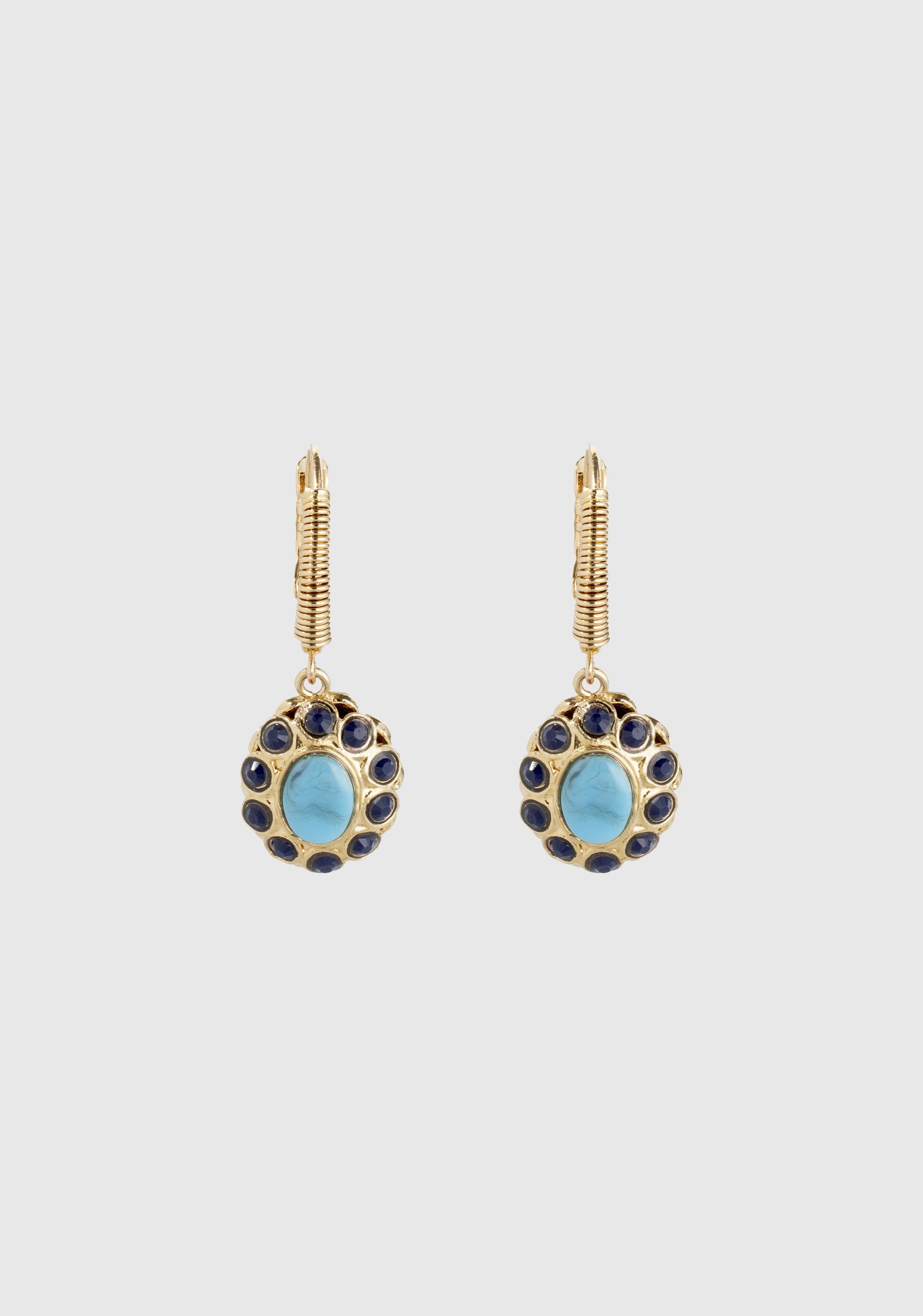 Tao Splash Earrings_Gold Blue