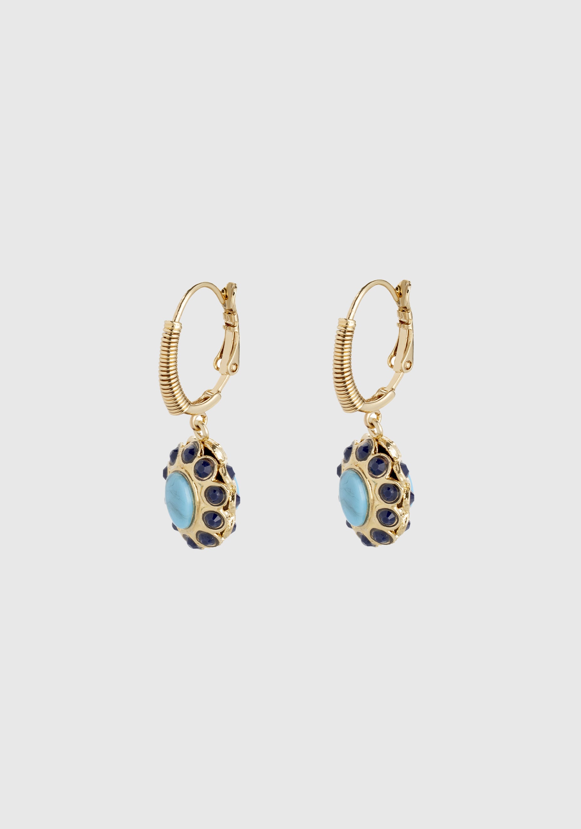 Tao Splash Earrings_Gold Blue