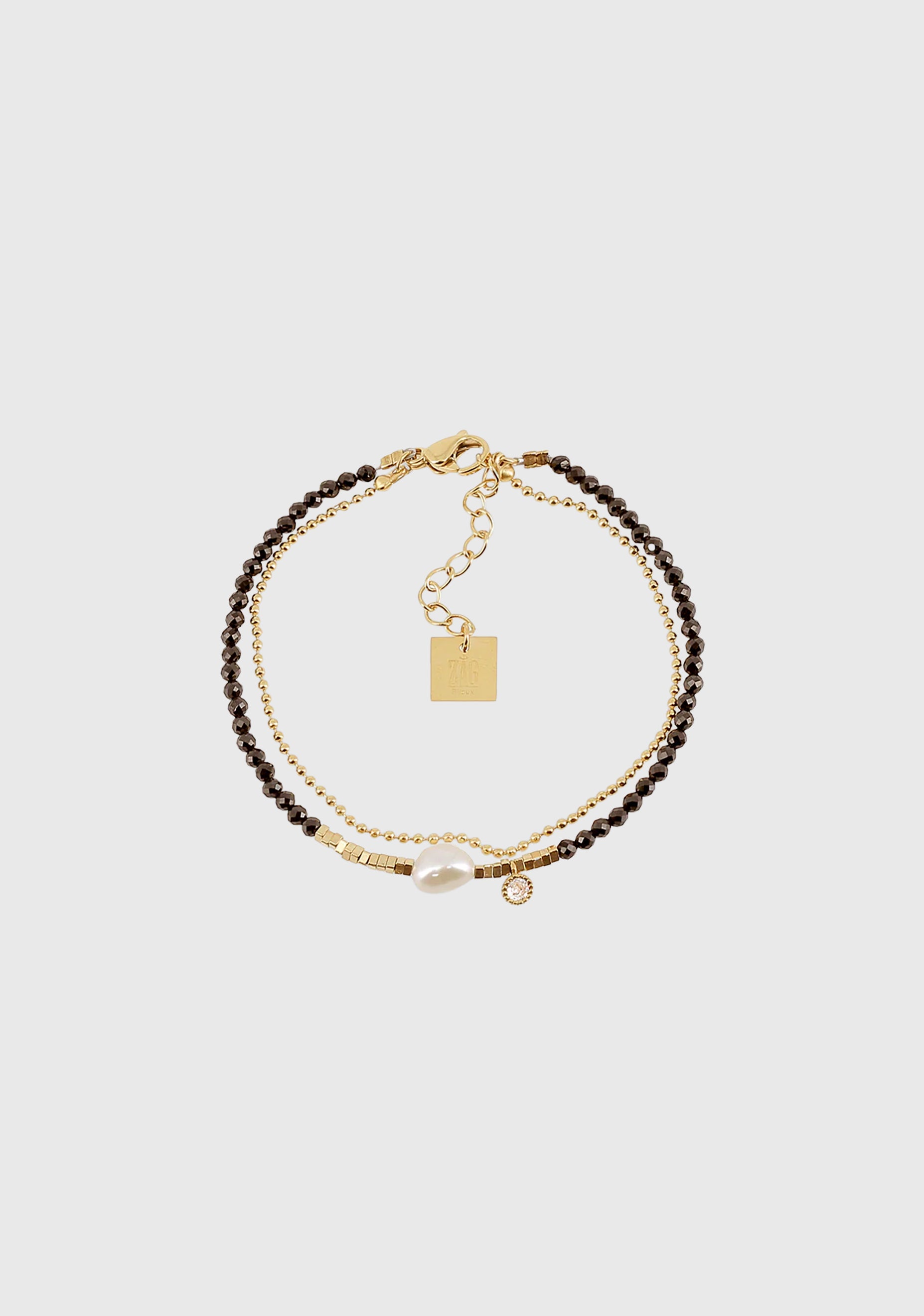 Ecrin Bracelet_Gold Malachite