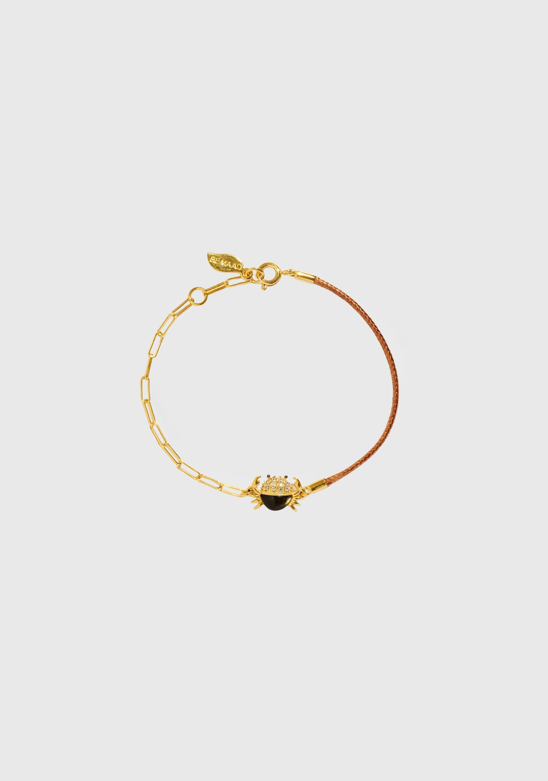 Crabe Bracelet_Beige Obsidian