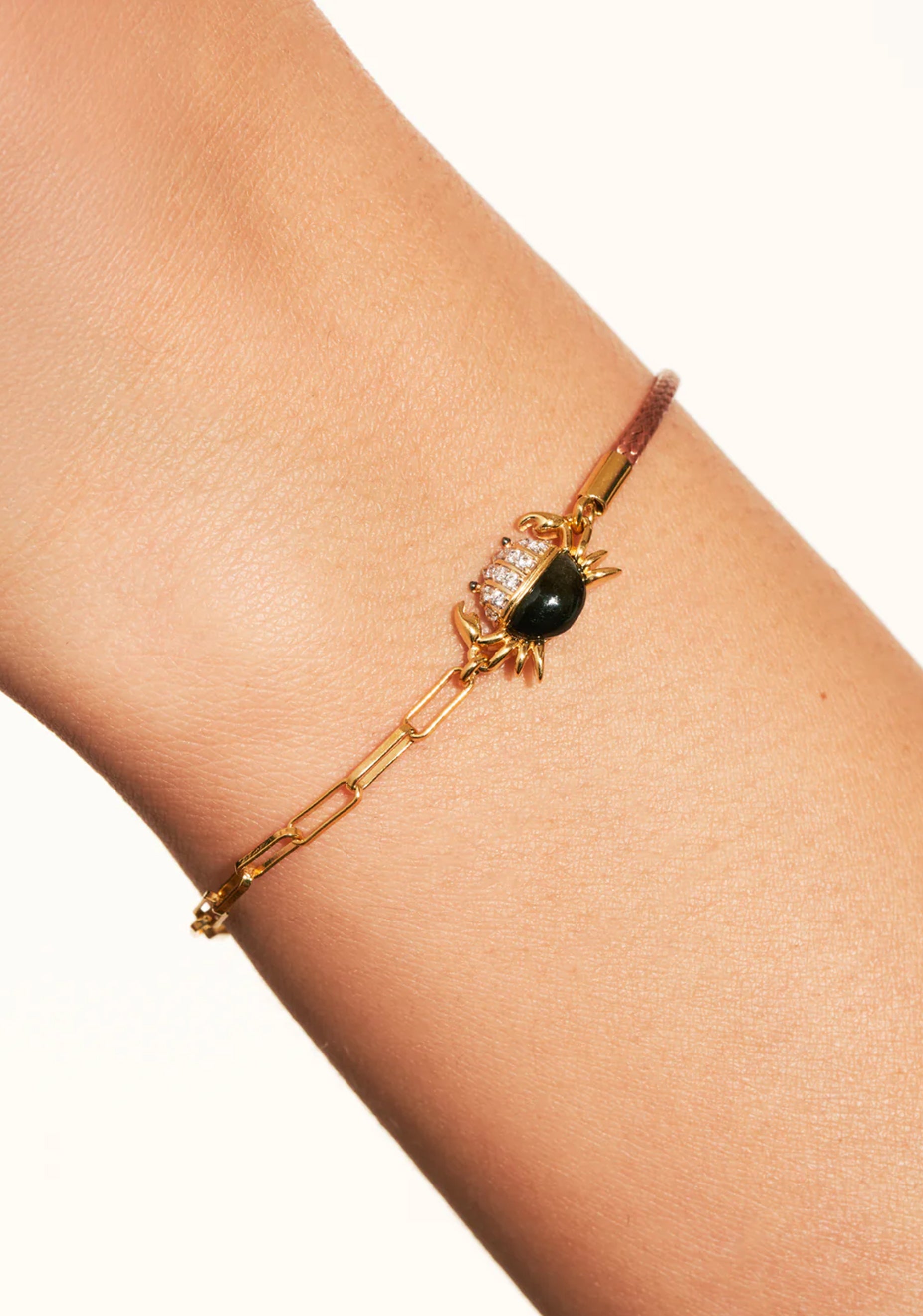 Crabe Bracelet_Beige Obsidian