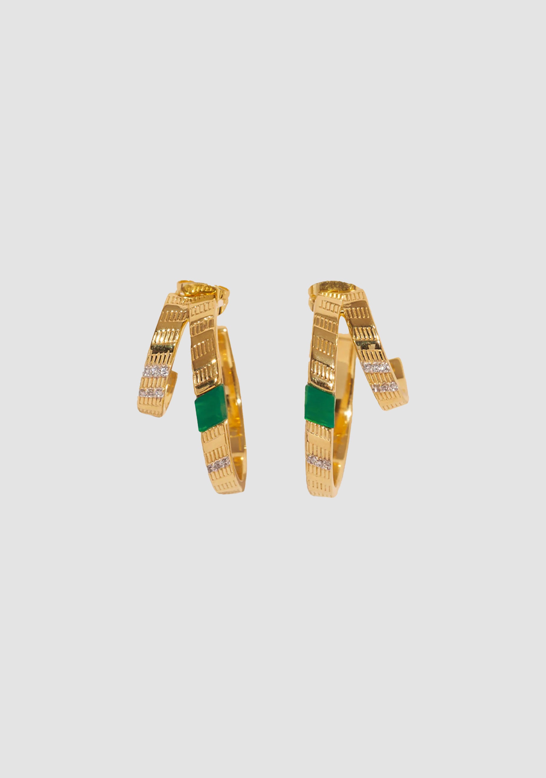 Dona Earrings_Green Onyx