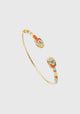Duality Thread Bracelet_Orange Turquoise