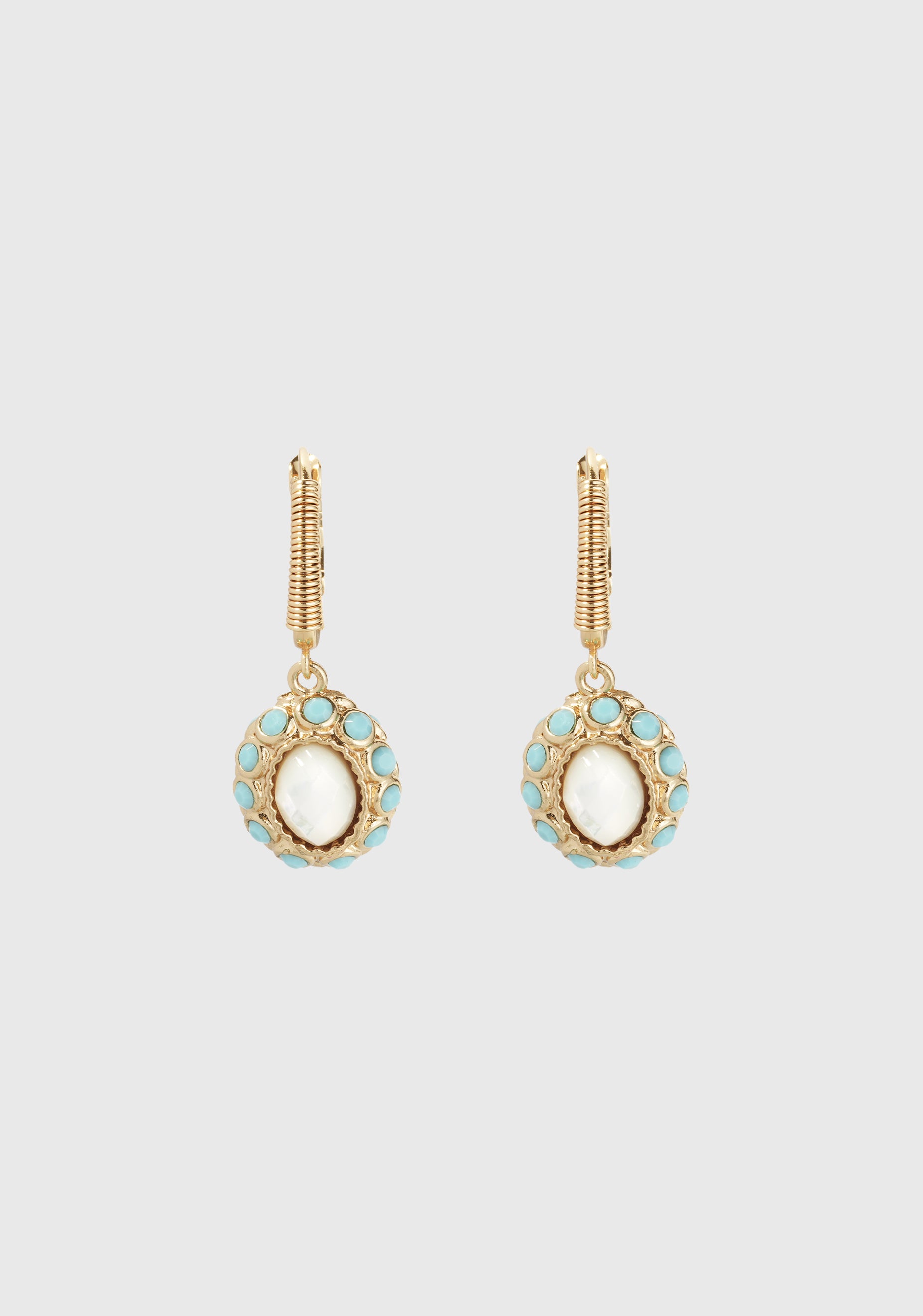 Tao Splash Earrings_Gold White Blue