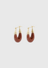 Ecume Earrings_Gold Burgundy