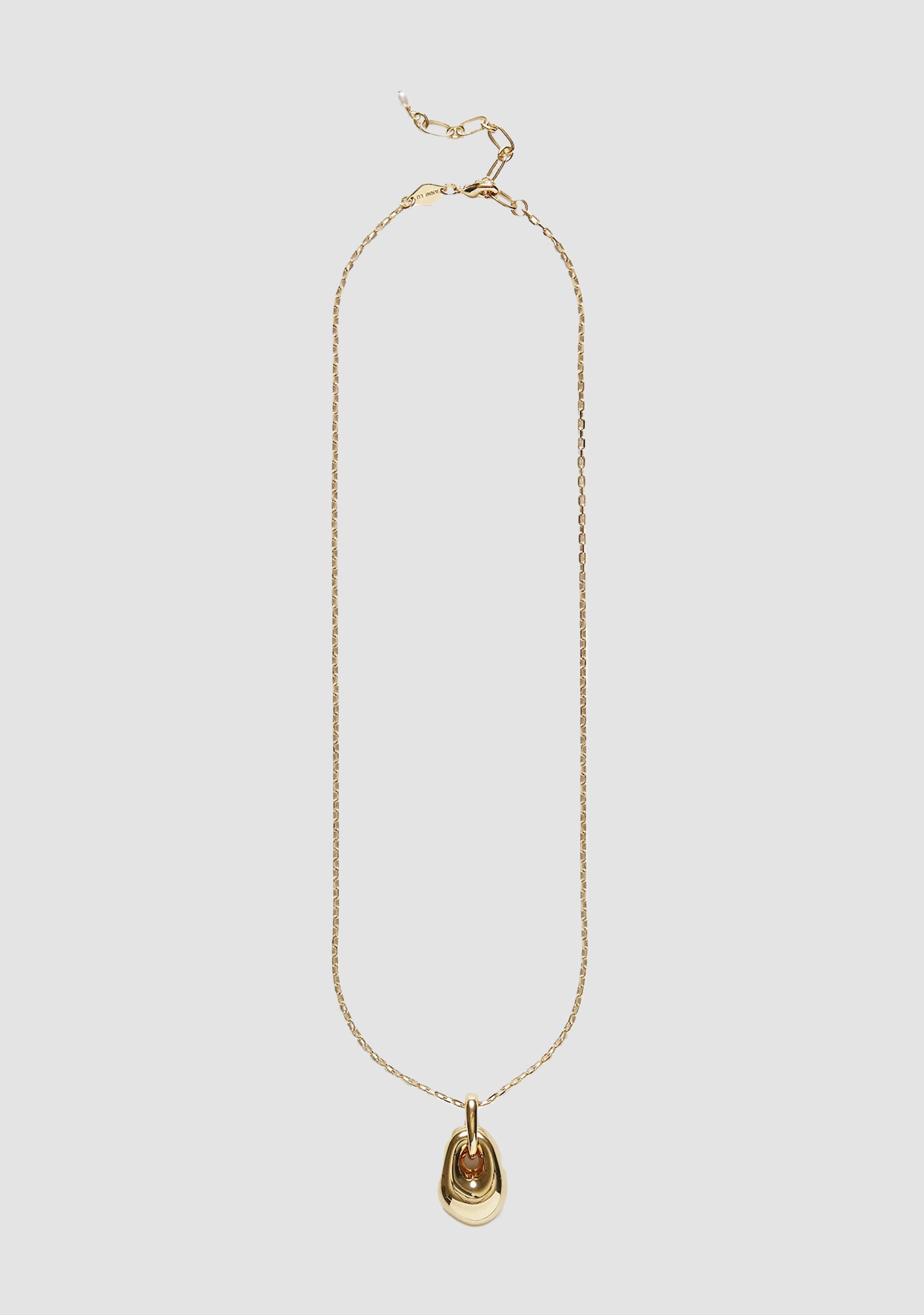 Golden Pebble Necklace_Gold