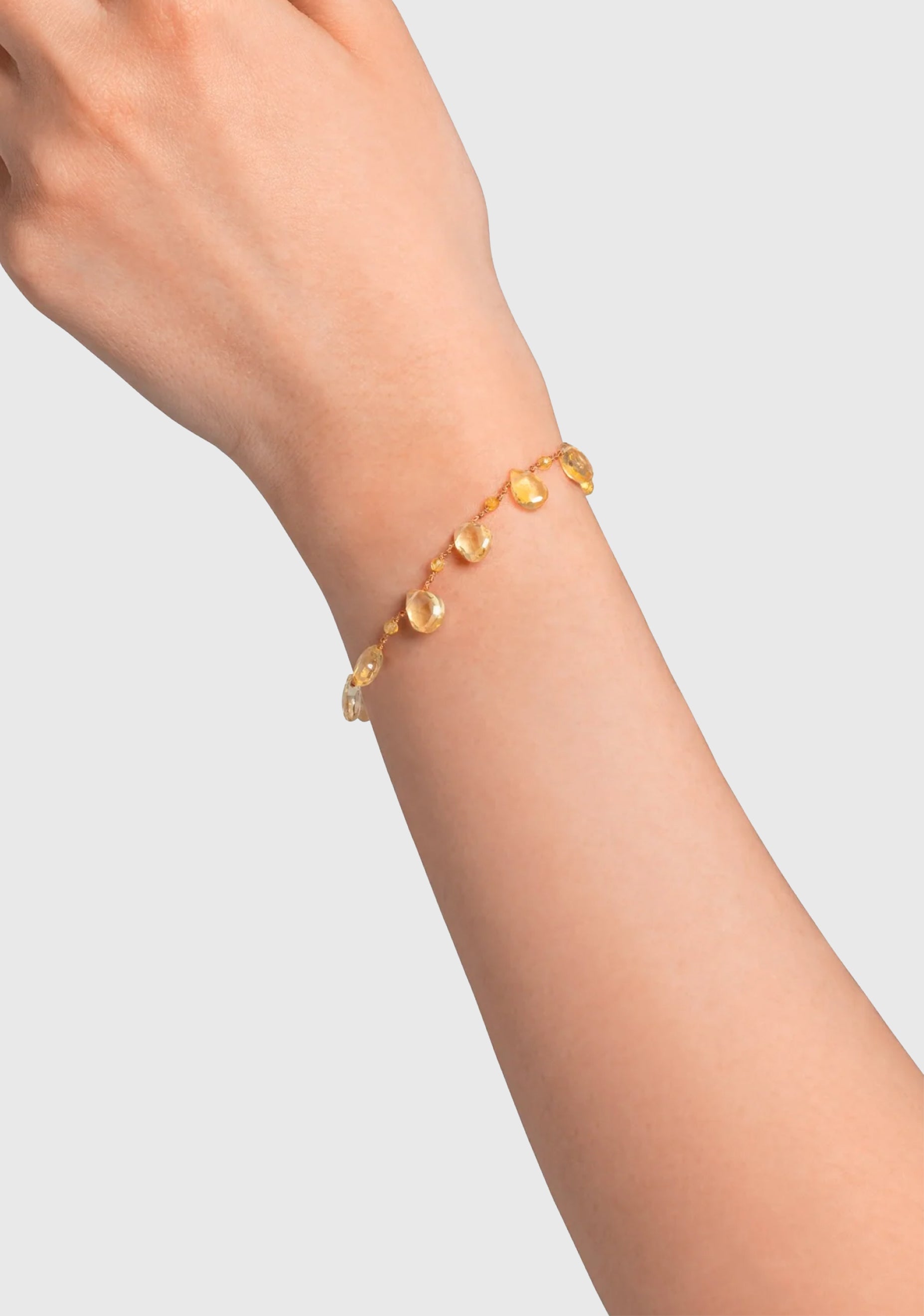 Drop Bead Bracelet_Citrine