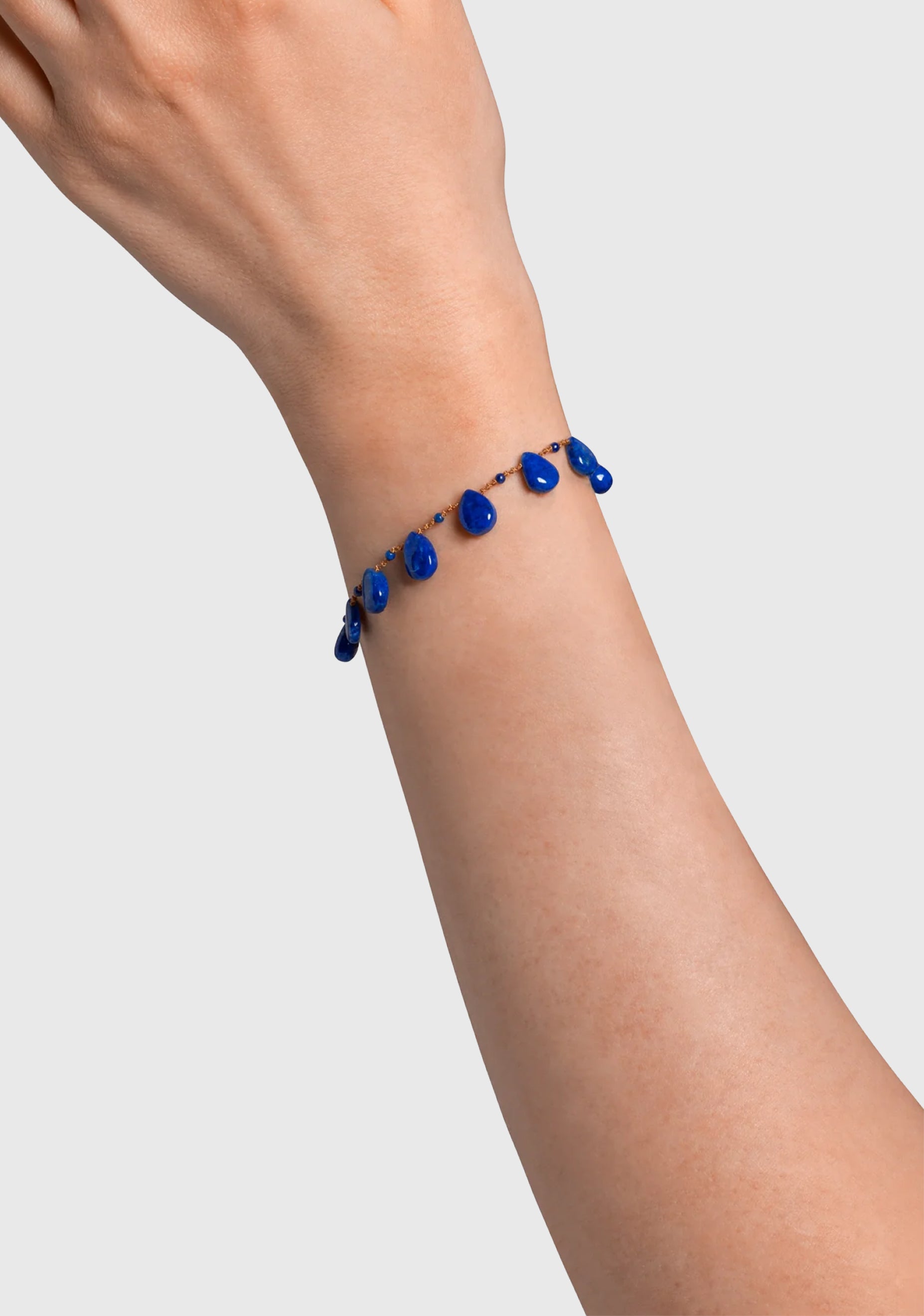 Drop Bead Bracelet_Lapis