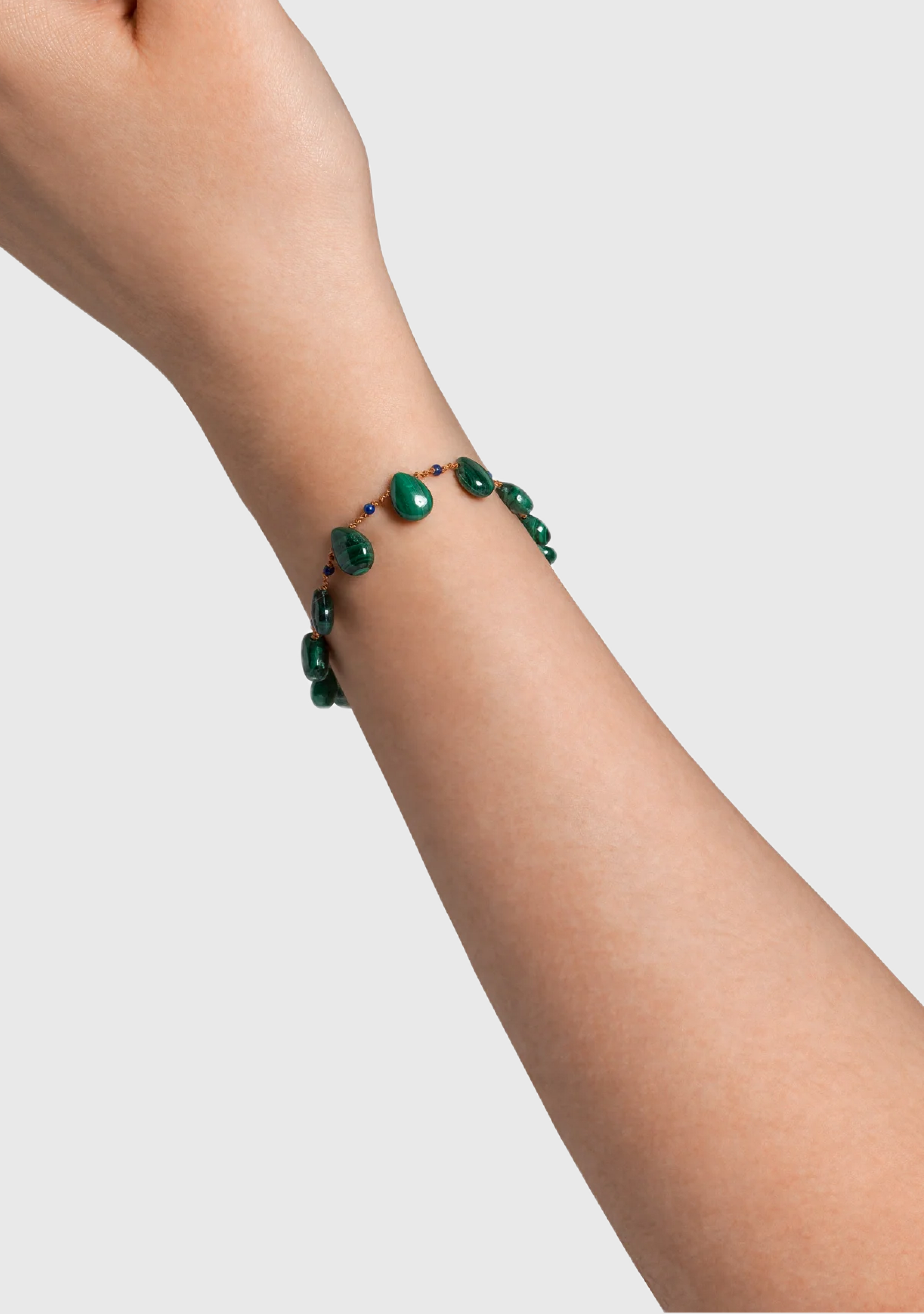 Drop Bead Bracelet_Malachite