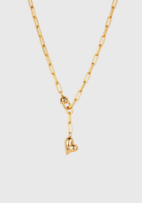 Puffy Heart Necklace_Gold