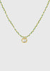 Cube Necklace Gold_Green