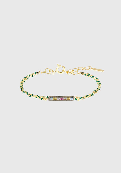 Twine Bracelet Gold_Green