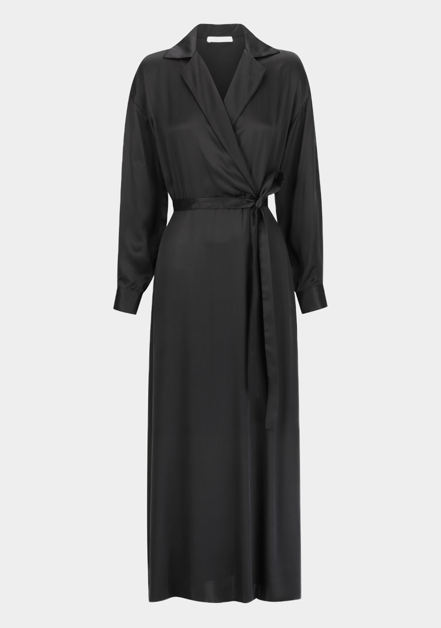 Anais Silk LS Dress_Black