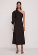 Delvine Asymmetric Dress_Black