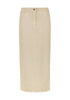 Jagger Denim Skirt_Sand