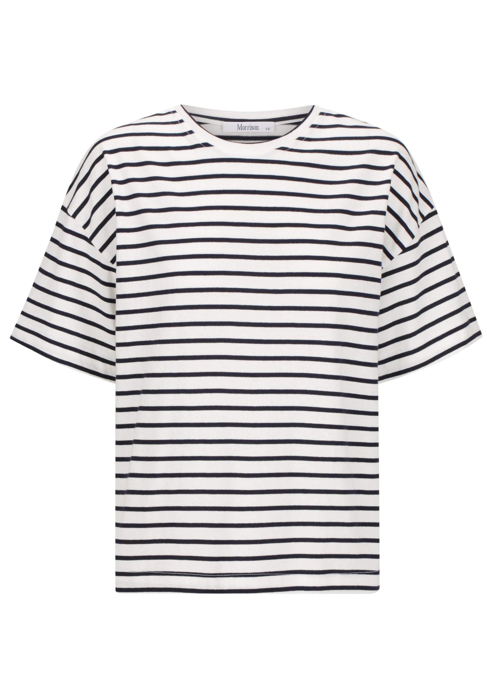 Archie Stripe Tee_White Navy