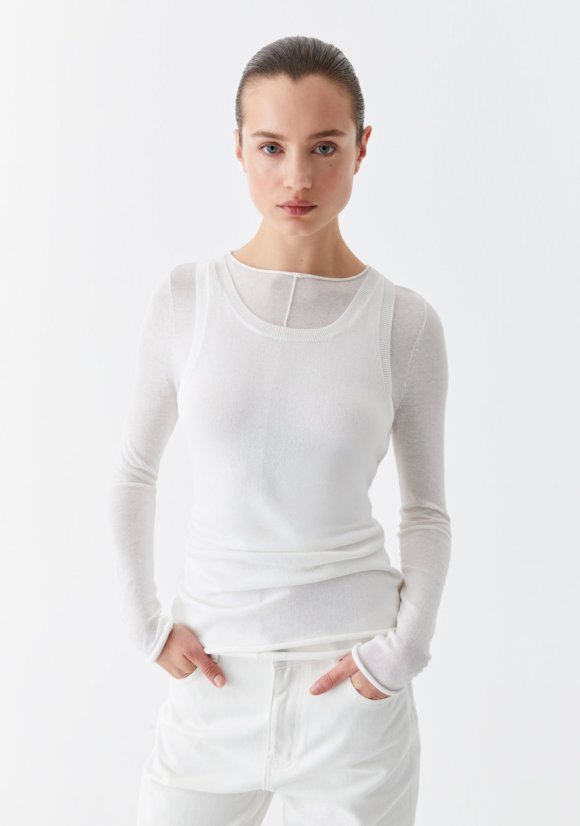 Aston Knit Pullover_White