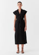 Belle Linen Dress_Black