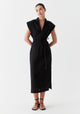 Belle Linen Dress_Black