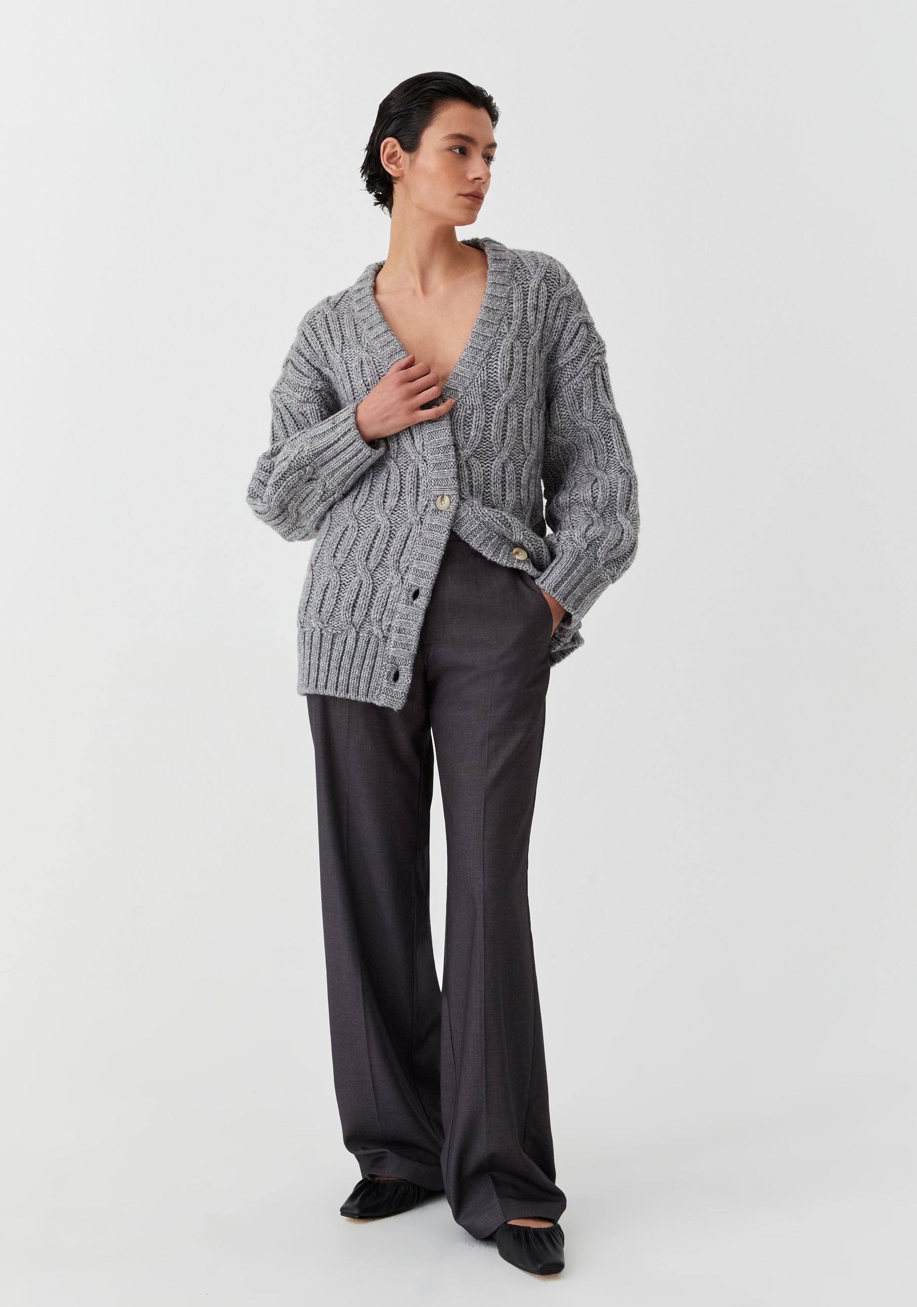 Eden Knit Cardigan_Grey