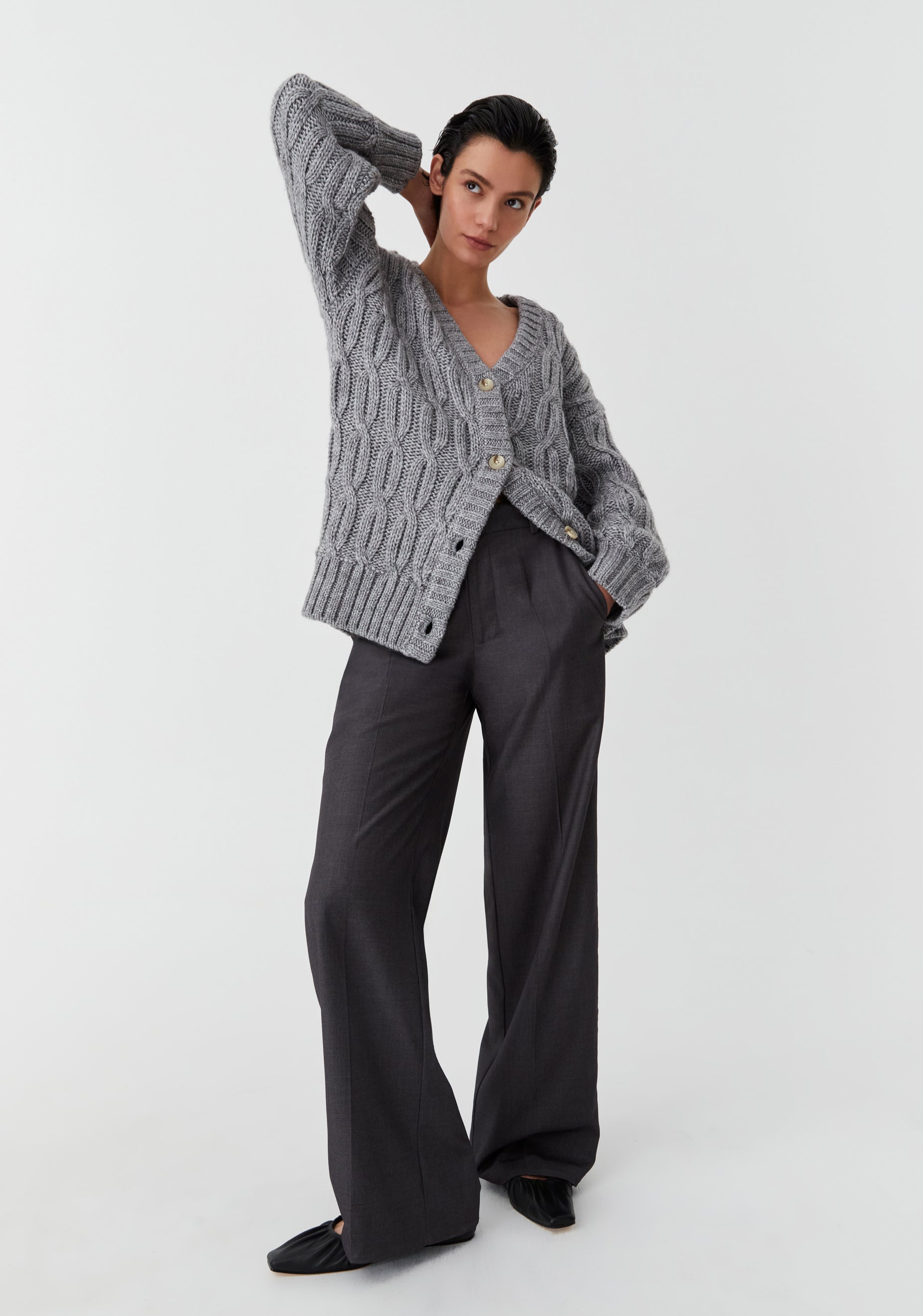 Eden Knit Cardigan_Grey