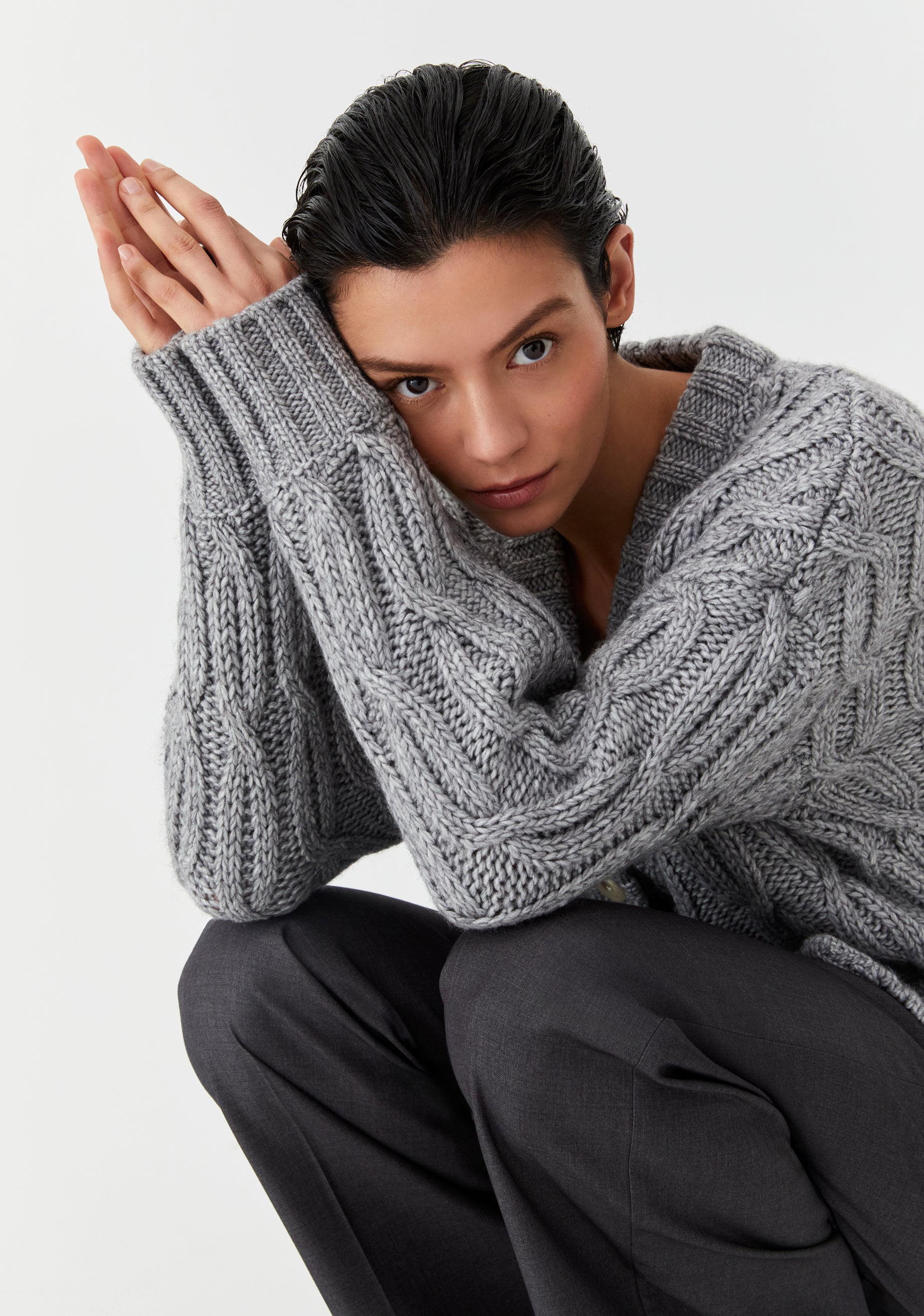 Eden Knit Cardigan_Grey