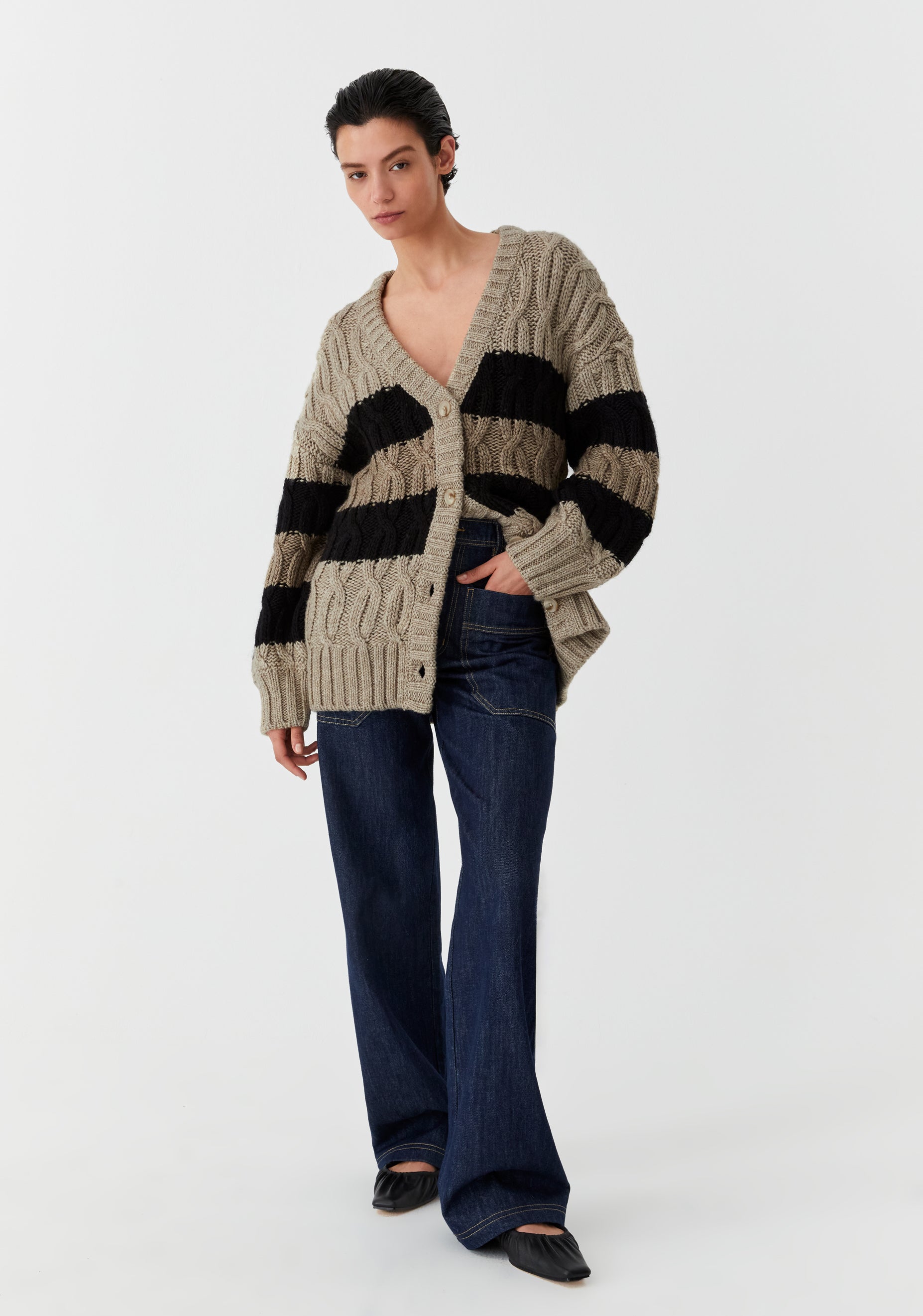 Eden Knit Cardigan_Stripe